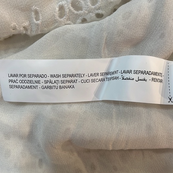 Zara Eyelet Spaghetti Strap Cami w/Lavender Velvet Ribbon Trim. Size Large. NWT - Picture 11 of 11